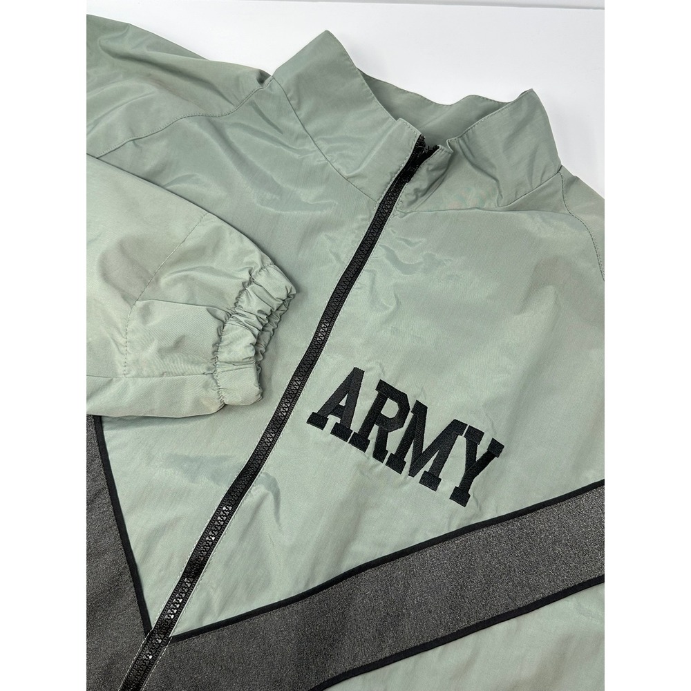 Skilcraft US Army PFU Jacket Gray Nylon Windbreaker Large Reg B3
